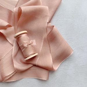 Mocha Silk Ribbon - KrasnovaSilk