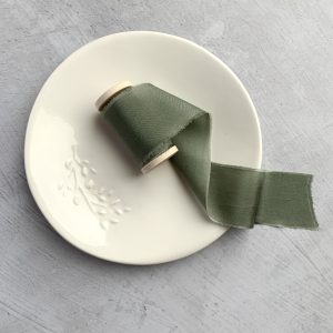 Moss Silk Ribbon - KrasnovaSilk