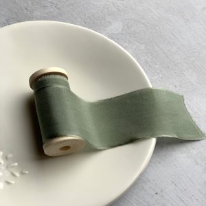 Moss Silk Ribbon - KrasnovaSilk