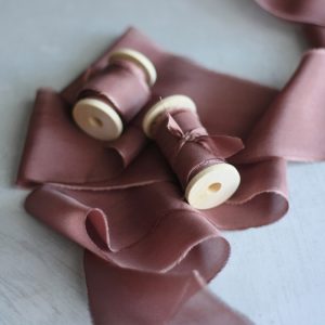 Old Wine Silk Ribbon - KrasnovaSilk
