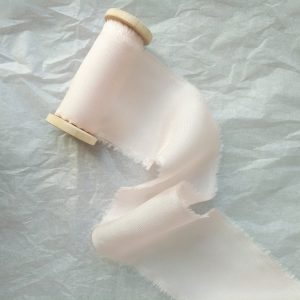 Pale Blush Silk Ribbon - KrasnovaSilk