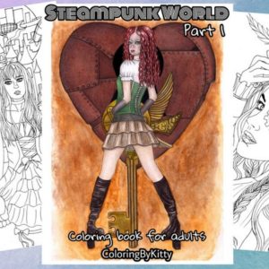 Pdf coloring book “Steampunk World Part 1”