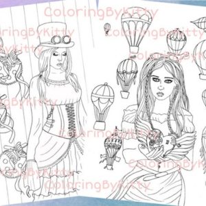 Pdf coloring book “Steampunk World Part 1”