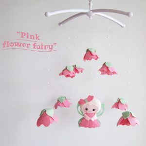 Baby girl mobile, Flower baby mobile, Baby crib mobile