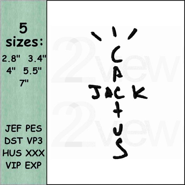Cactus Jack Embroidery Design, Travis Scott logo download file