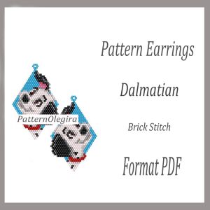 DAMATION Earrings bead pattern PDF file Olegirabeadpatterns Beading patterns Beading earrings Brick stitch patterns