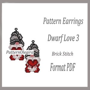 Dog 38 beading earrings Bead pattern dog Olegirabeadpatterns