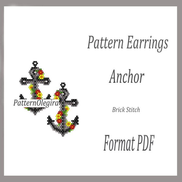 ANCHOR Earrings bead patterns PDF file Beading patterns Beading Earrings Olegirabeadpatterns