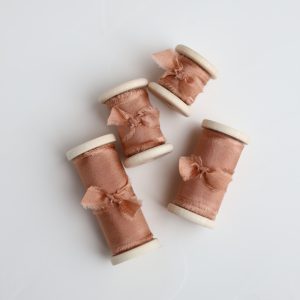 Terracotta Silk Ribbon - KrasnovaSilk