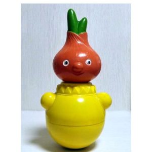 Cipollino Vintage Soviet Toy Roly Poly. Musical Nevalyashka USSR