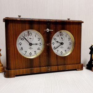 Antique Soviet Wooden Chess Clock. Vintage Chess Clock Timer USSR