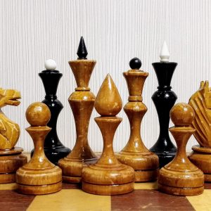 Rare Antique Soviet Wooden Chess.Russian chess.Vintage chess USSR