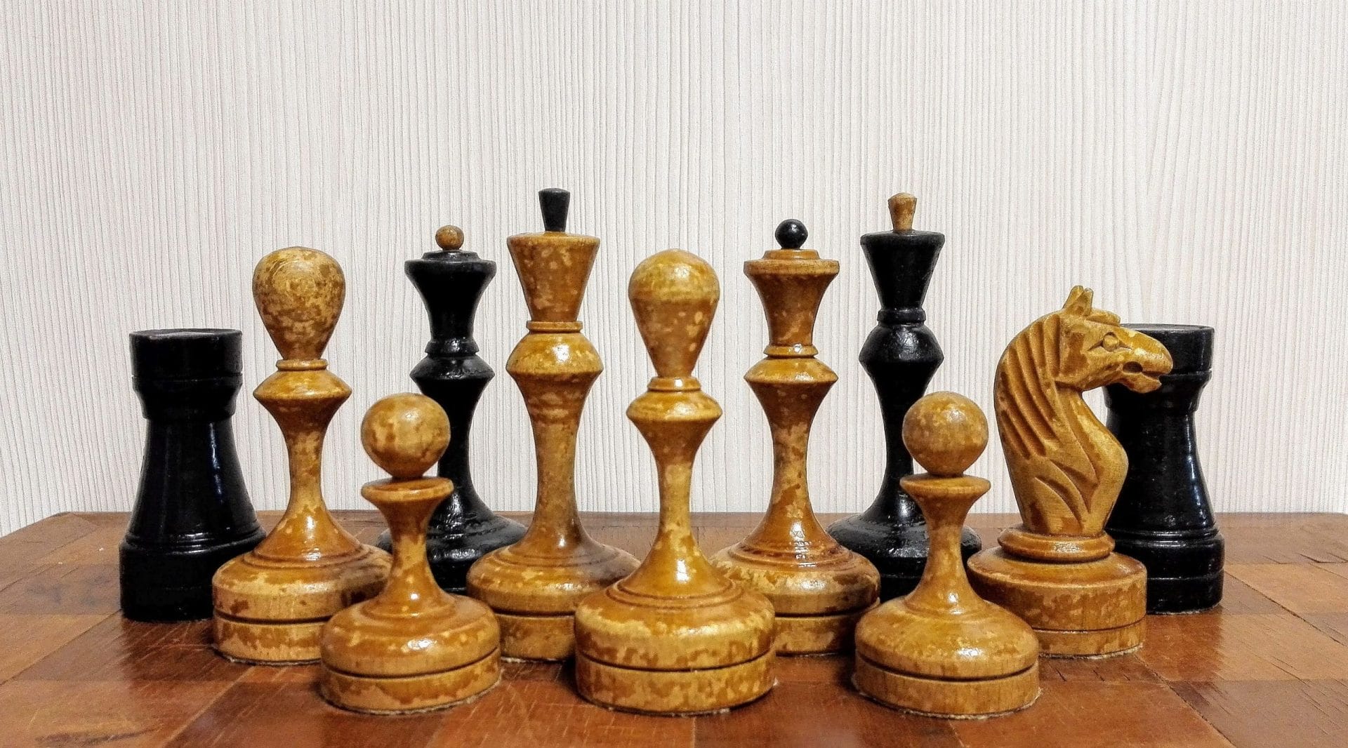 Antique Soviet Wooden Chess.Big Vintage Russian chess.USSR