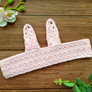 Baby crochet headband with bunny ears pattern