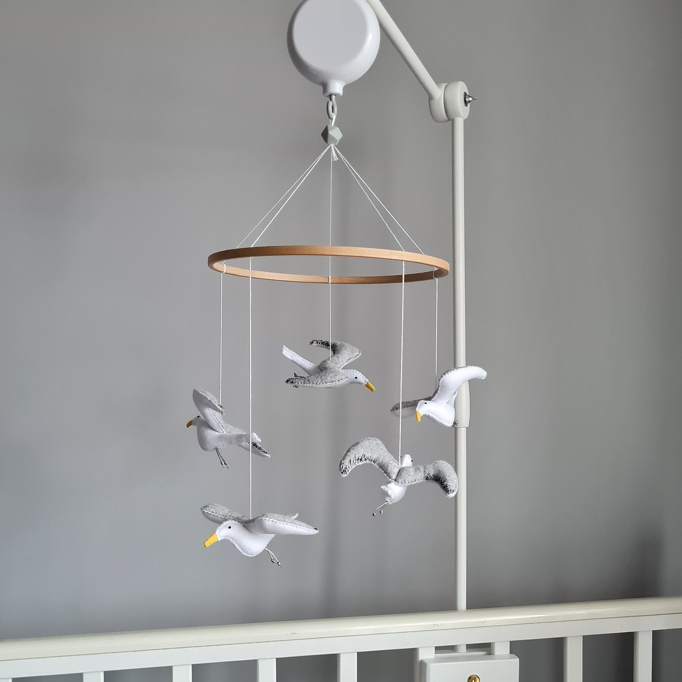 PDF tutorial seagull baby mobile, pattern toy
