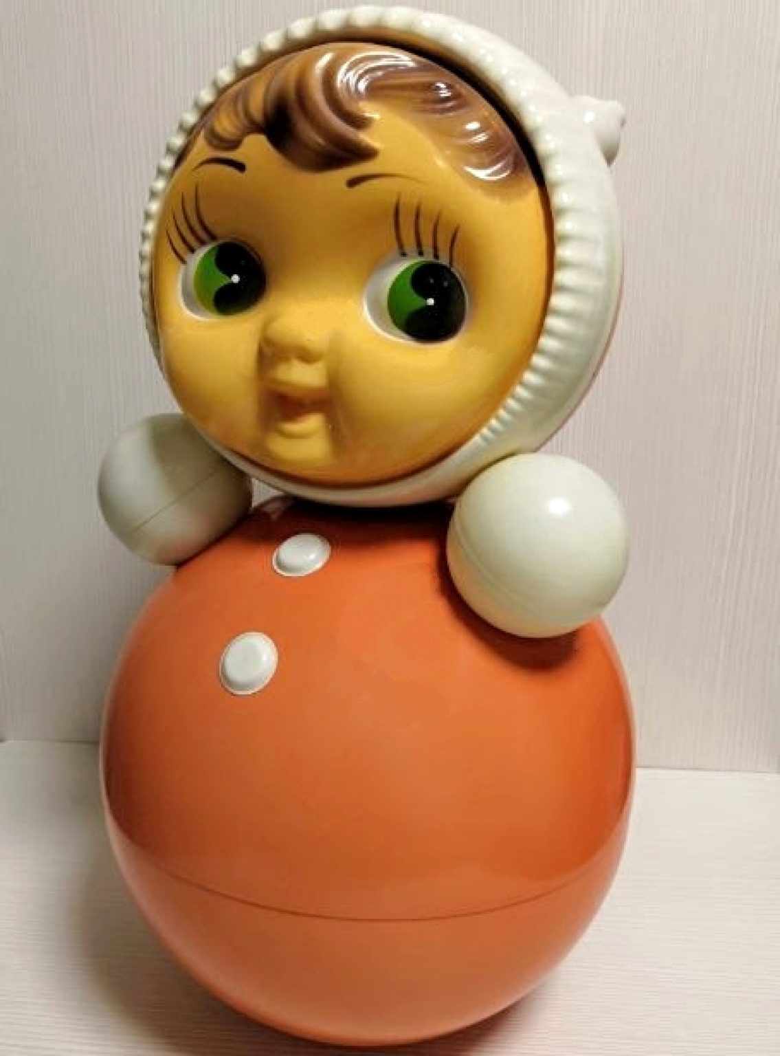 Large Vintage Soviet Toy Roly Poly. Anime Doll Roly Poly.不倒翁