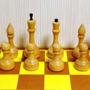 Antique Soviet Wooden Chess. Vintage Russian Chess. Chess USSR