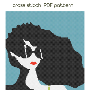 Pop Art cross stitch Cute cross stitch Contempory Modern embroidery /27/