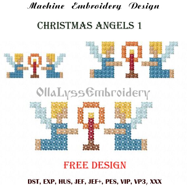 Cross Stitch Christmas Angels 1