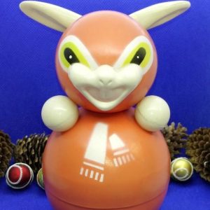 Vintage Soviet Toy Roly Poly Rabbit. Rare Musical Toy Angry Hare