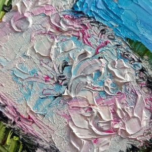 Sheep painting 6*6 inch cute original oil art