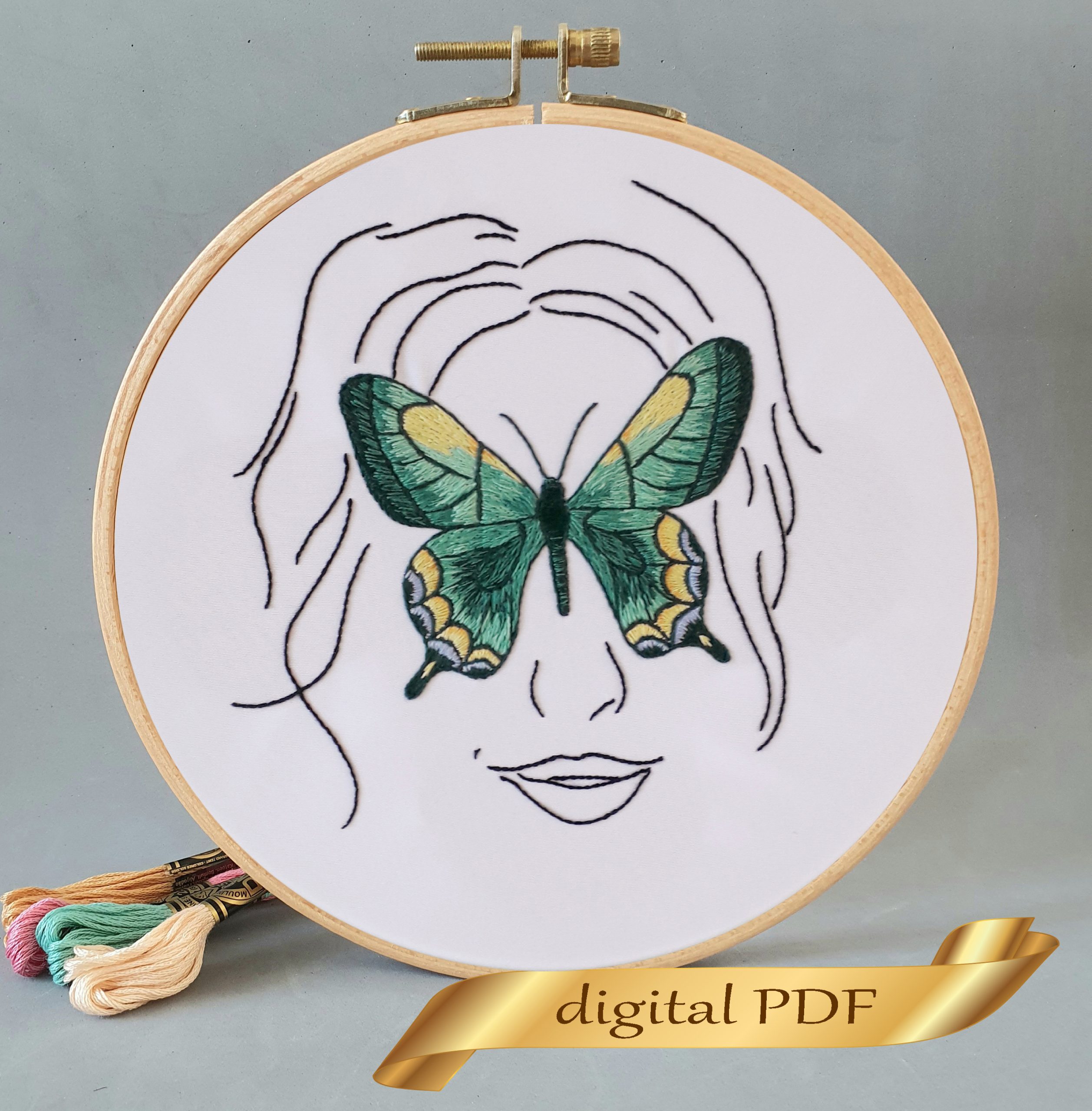 String art patterns PDF. Butterfly wall art. DIY String art template &  tutorial - Crealandia