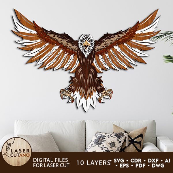 EAGLE 4th July Laser Cut File, Independence Day