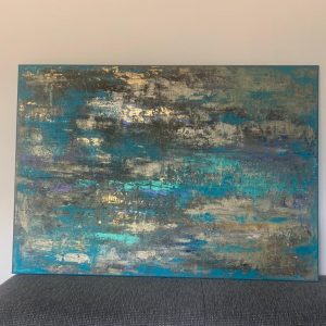 Acrilic painting “Egyptian motifs” , Origin abstraction painting “palette”, interior textured abstraction