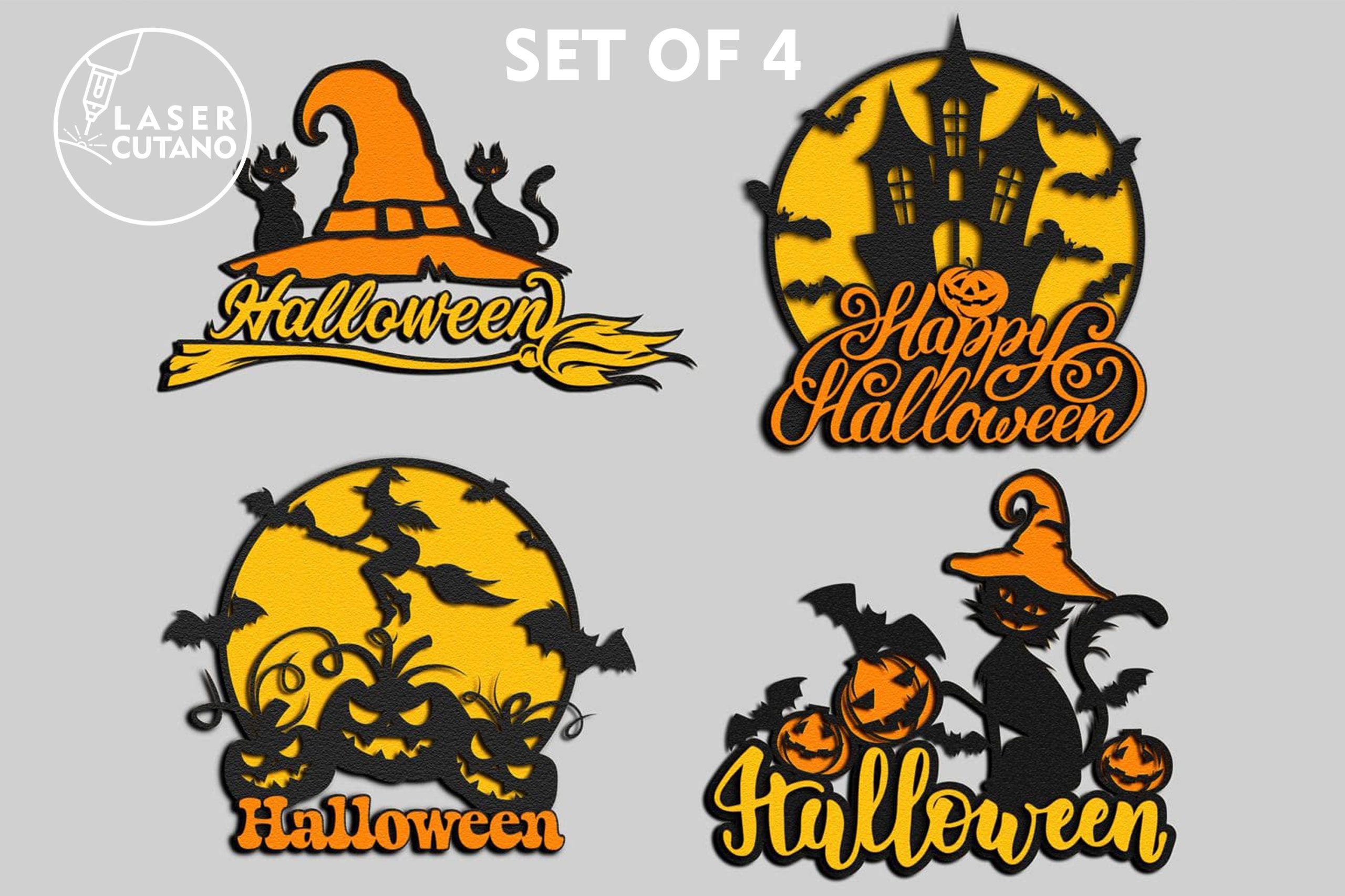 Halloween Leather Miniatures Set PDF & SVG Pattern Files For Cricut & Laser  Cutting - Tutorial Video 