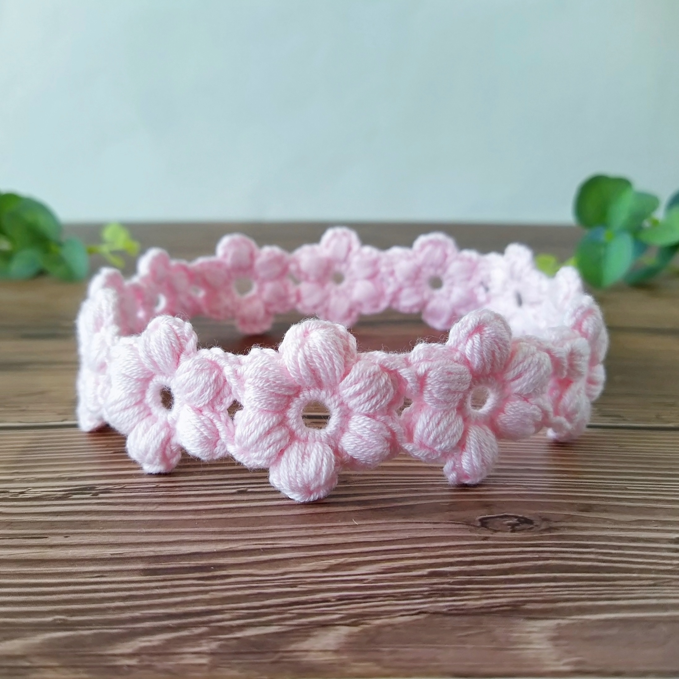 Infant crochet headbands with hot sale flowers