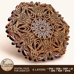 Multilayer MANDALA Cut Files for Laser Cut and Paper Cut