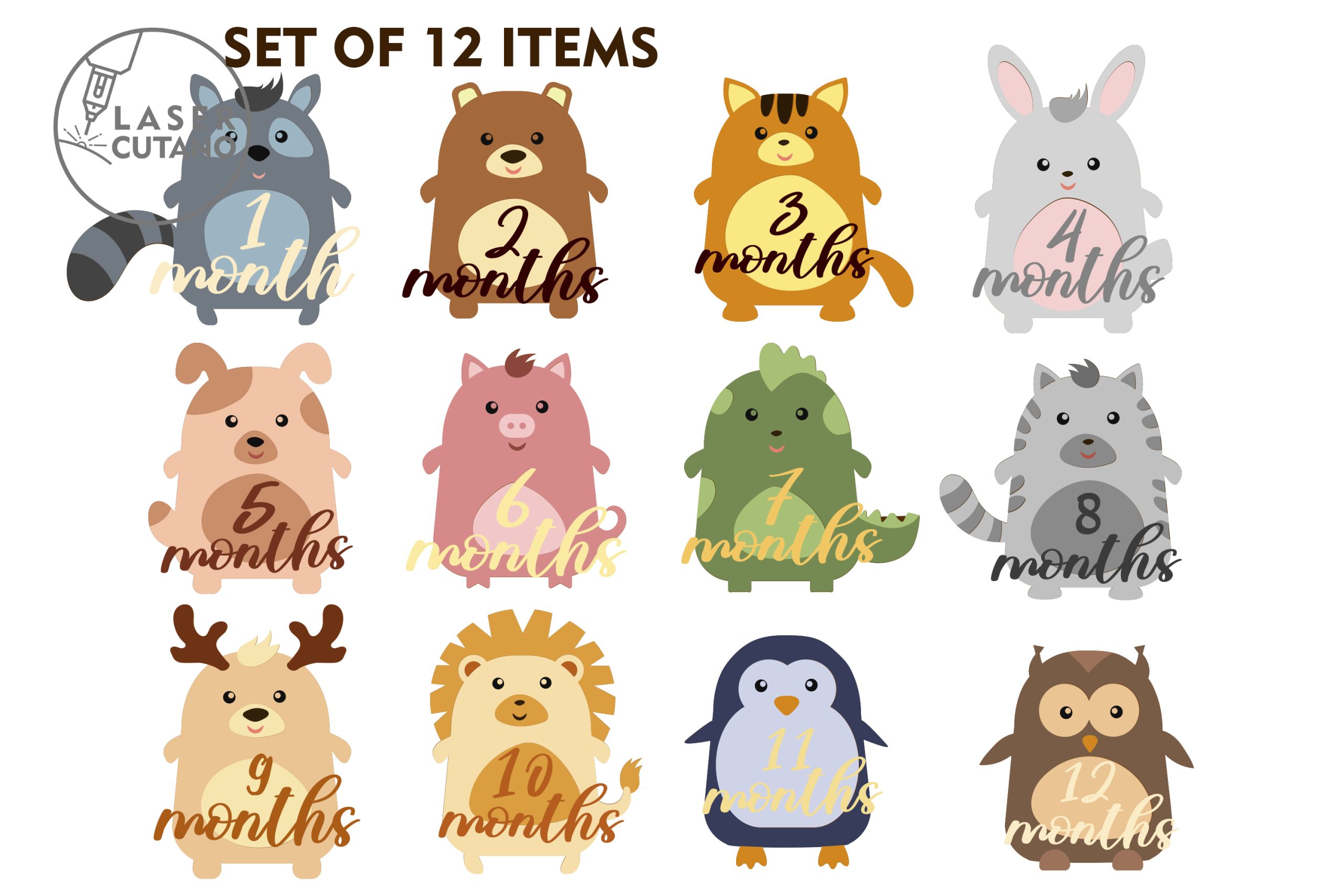 Monthly Milestone Bundle for Cute Baby Photos 3 Monthly Milestone Bundle for Cute Baby Photos - Image 3