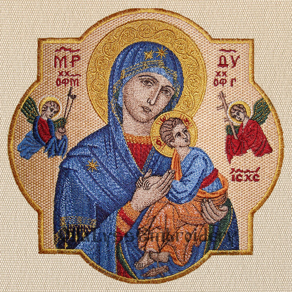 Our Lady of Perpetual Help machine embroidery design 2 Our Lady of Perpetual Help