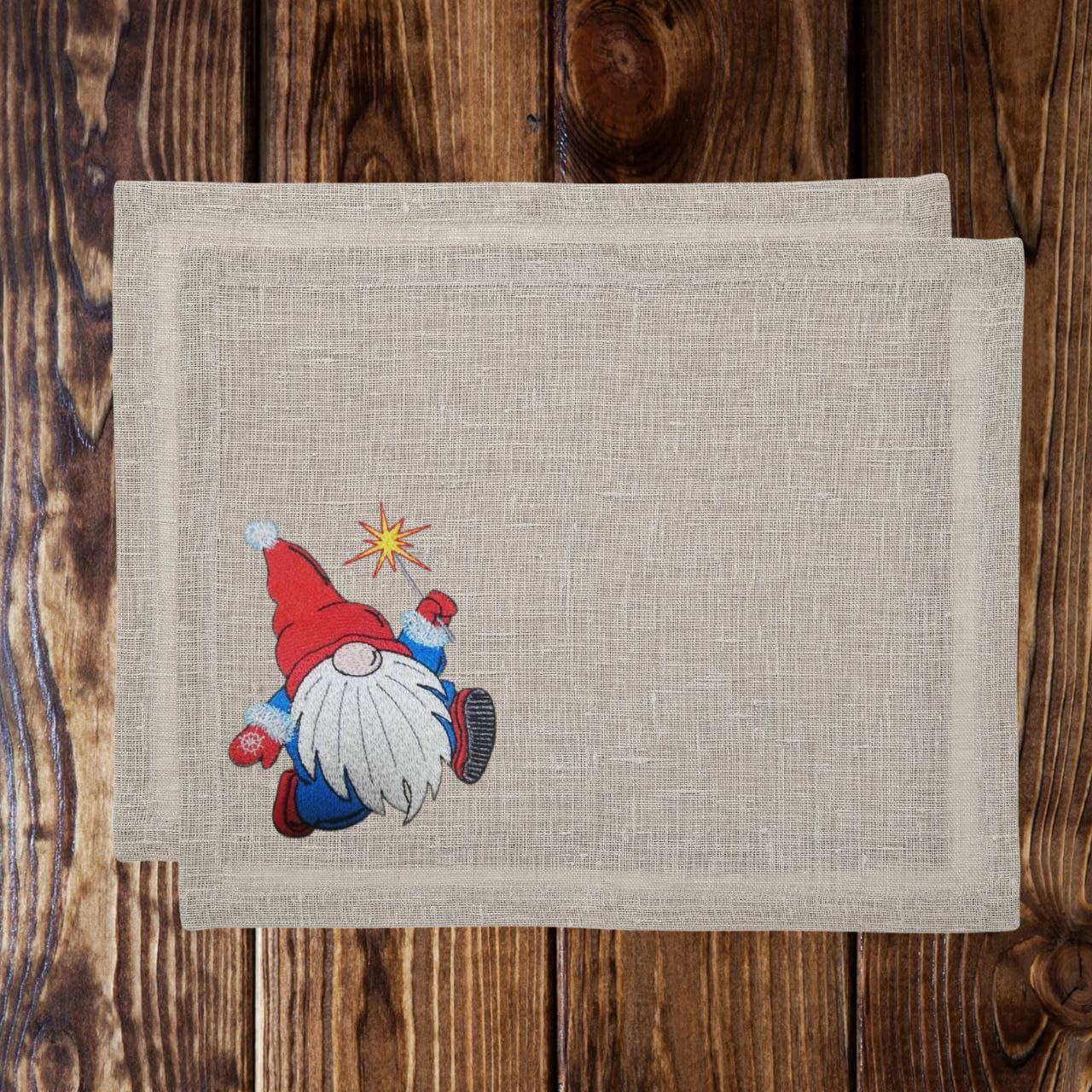 christmas gnome machine embroidery design
