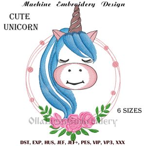 Home 1194 Cute Unicorn with roses