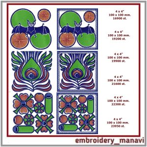 Bundles of 22 plant machine embroidery designs. In the hoop patchwork .