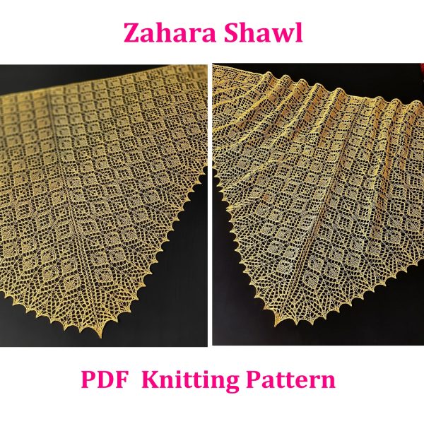 classic triangular shawl knitting pattern