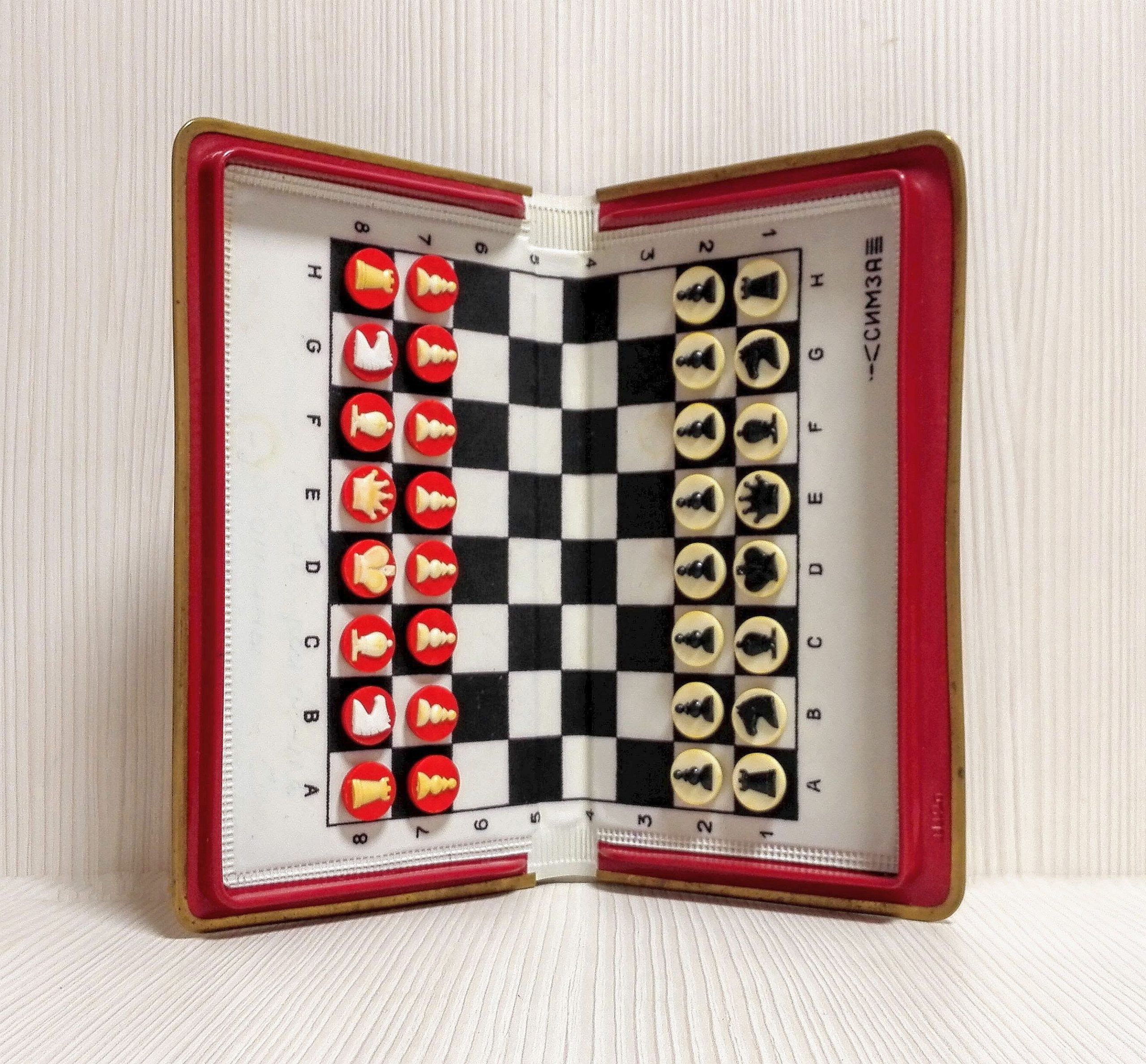 Antique Soviet Travel Magnetic Chess. Road Pocket Chess Moscow 80 6 Antique Soviet Travel Magnetic Chess. Road Pocket Chess Moscow 80 - Image 6