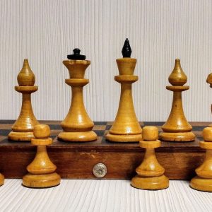 Vintage Soviet Wooden Chess. Russian Antique chess USSR
