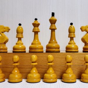 Antique Soviet Wooden Grandmaster Chess set.Vintage Russian chess
