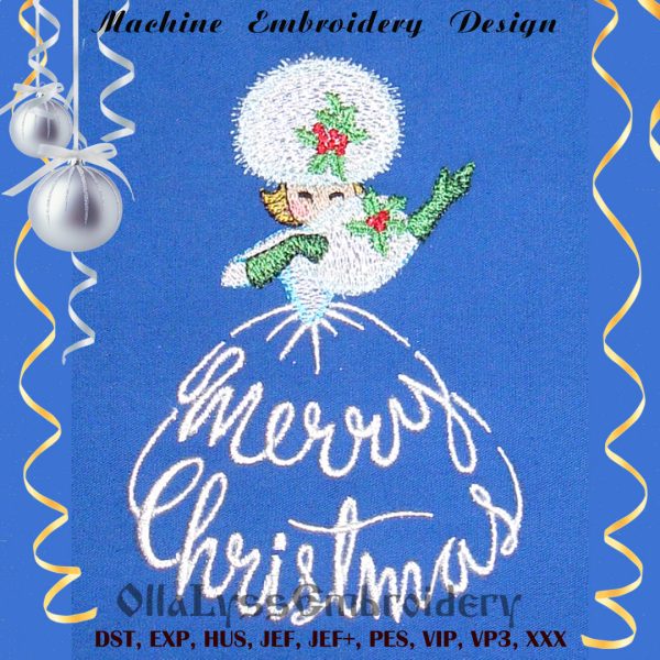 Vintage Merry Christmas Girl