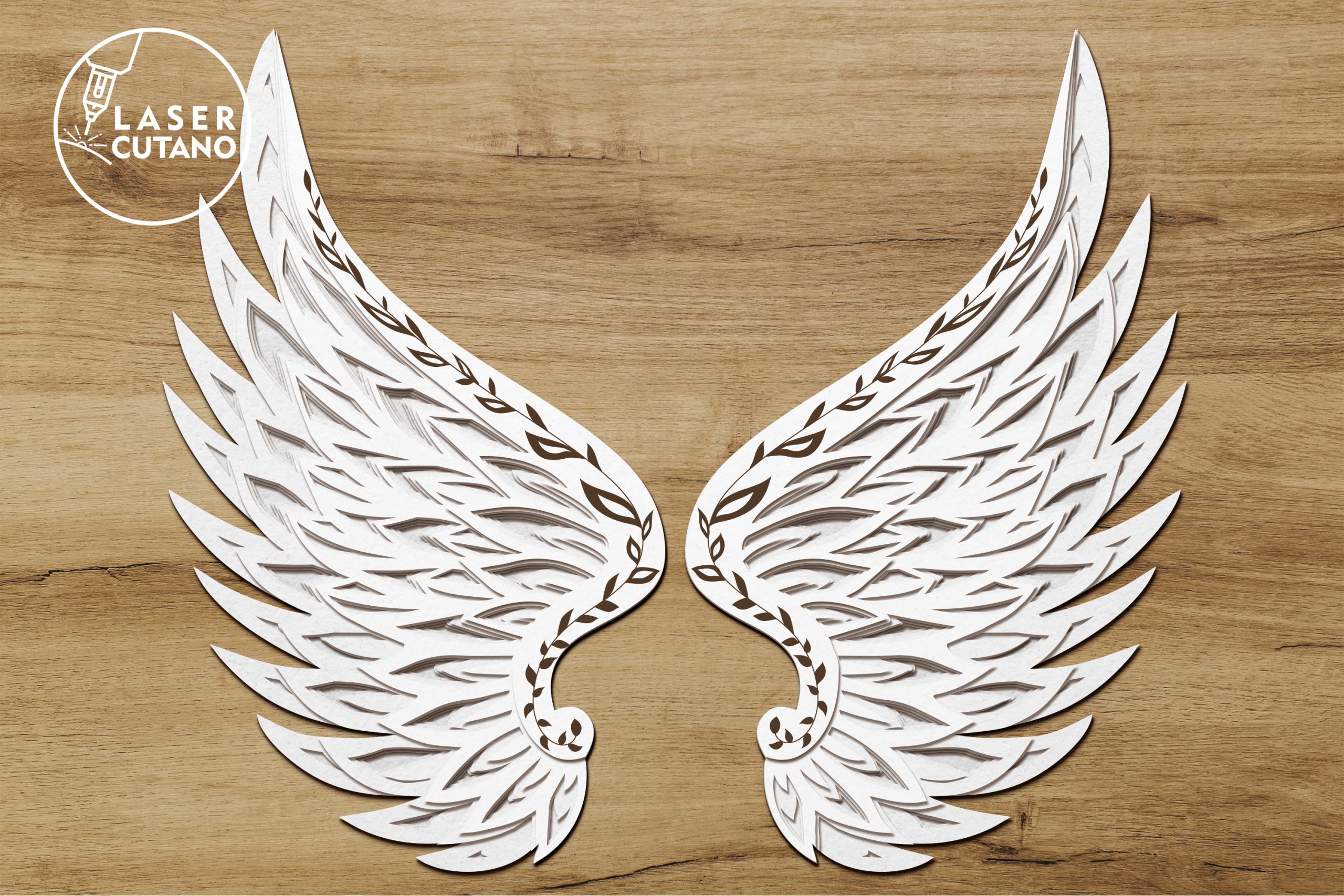 ANGELS WINGS SVG Laser Cut & Paper Cut Template