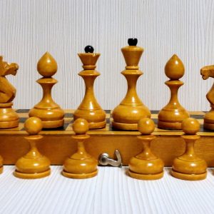 Antique Soviet Wooden Chess set. Russian chess.Vintage chess USSR