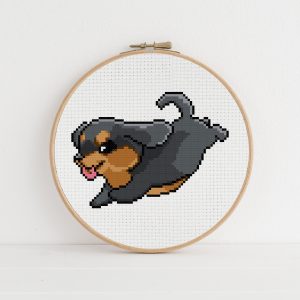 Dog cross stitch pattern PDF