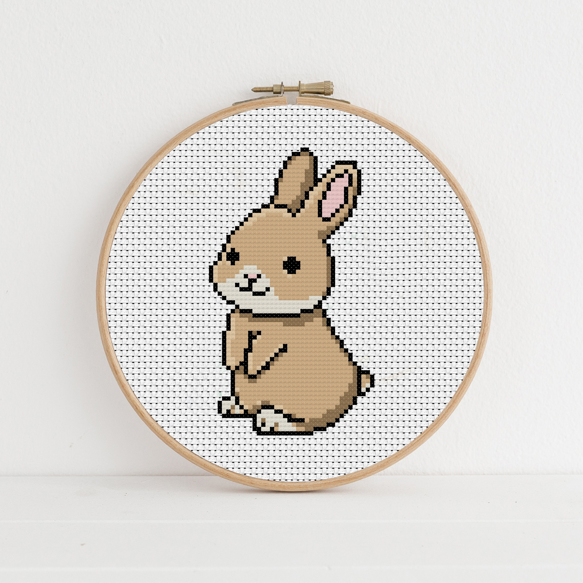 How to cross stitch a cute Easter bunny bag with our free pattern