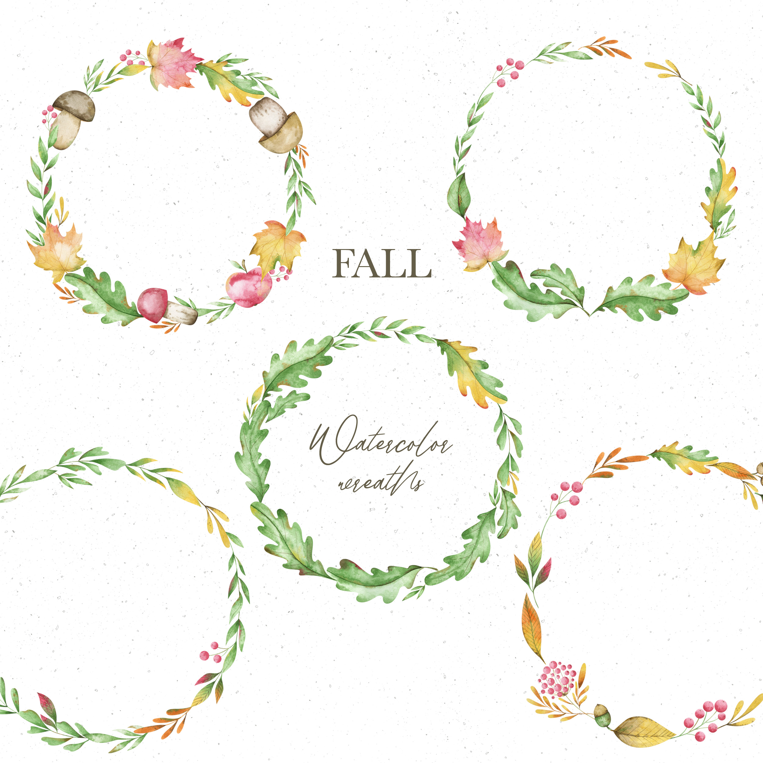Watercolor fall wreath. Autumn frames clipart 1 Cute frames clip art