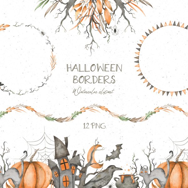 Halloween borders clip art