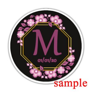 Floral Wreath cross stitch pattern. PDF. P1592