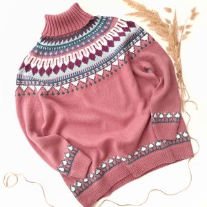 Handmade Marketplace 806 icelandic sweater with diamonds
