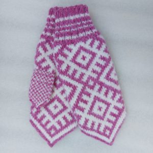 hand-knitted wool mittens